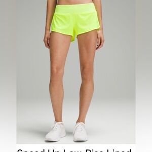 Lululemon Athletica Speed Up Low-Rise Lined Shorts 2.5”